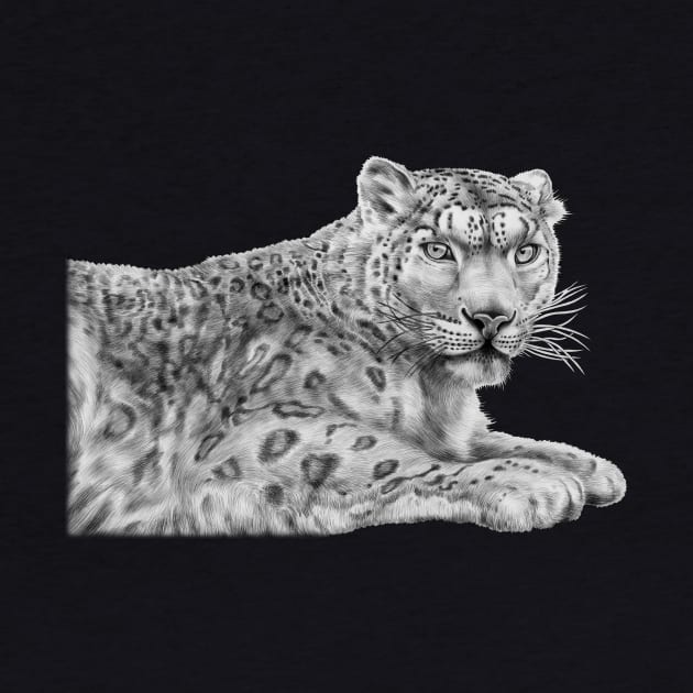 Snow Leopard by Tim Jeffs Art